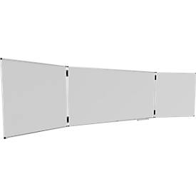 Klapptafel Legamaster UNITE PLUS, magnetisch, 5 Schreibflächen, B 2000/4000 x T 13,4 x H 1000 mm, emaillierter Keramikstahl, weiß